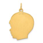 Sterling Silver GP Engraveable Boy Polished Disc Charm - Image 3