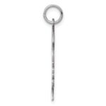 Sterling Silver Rh-plt Engraveable Girl Disc Charm Polish on Front/Back - Image 2