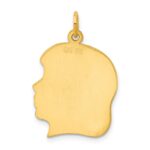 Sterling Silver GP Engraveable Girl Polished Disc Charm - Image 3