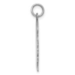 Sterling Silver Rhod-plated ENG. Girl Polished Front/Satin Back Disc Charm - Image 2