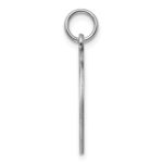 SS Rh-plt Engraveable Round Polished Front/Satin Back Disc Charm - Image 2