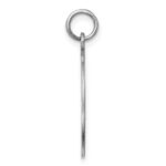SS Rh-plt Engraveable Round Polished Front/Satin Back Disc Charm - Image 2