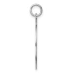 SS Rh-plt Engraveable Round Polished Front/Satin Back Disc Charm - Image 2