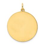 Sterling Silver GP Engraveable Round Polished Disc Charm - Image 4