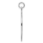 Sterling Silver Rhod-plated Eng. Rnd Polish Front/Satin Back Disc Charm - Image 2