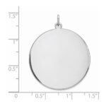 Sterling Silver Rhod-plated Eng. Rnd Polish Front/Back Disc Charm - Image 3