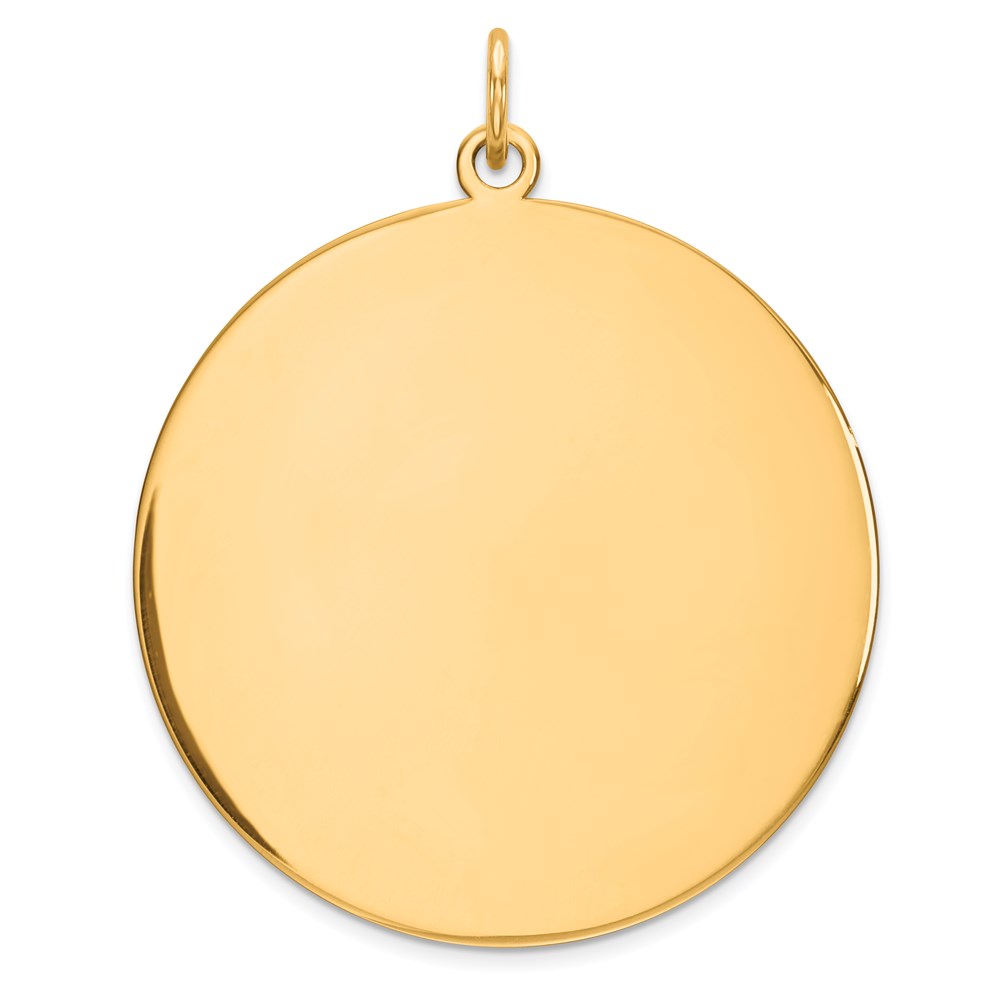 QM375G-1.jpg Sterling Silver GP Engraveable Round Polished Disc Charm - Image 1