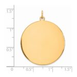 Sterling Silver GP Engraveable Round Polished Disc Charm - Image 3