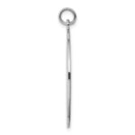 Sterling Silver Rhod-plated Eng. Rnd Polish Front/Satin Back Disc Charm - Image 2