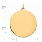 Sterling Silver GP Engraveable Round Polished Disc Charm - Image 3