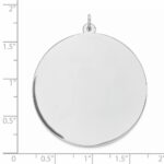 Sterling Silver Rhod-plated Eng. Rnd Polish Front/Back Disc Charm - Image 3