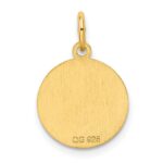 Sterling Silver GP Engraveable Round Polished Disc Charm - Image 4