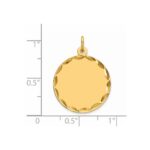 Sterling Silver GP Engraveable Round Polished Disc Charm - Image 2