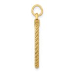 SS Gold Plate Engraveable Round with Rope Polished Front/Satin Back Disc - Image 2