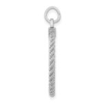 SS Rh-plt Engraveable Round with Rope Polished Front/Satin Back Disc - Image 2