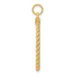 Sterling Silver GP Engraveable Round with Rope Polished Disc - Image 2
