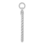 SS Rh-plt Engraveable Round with Rope Polished Front/Satin Back Disc - Image 2
