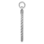 Sterl Silver Rh-plt Engraveable Round with Rope Polished Front/Back Disc - Image 2