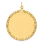 Sterling Silver GP Engraveable Round with Rope Polished Disc - Image 3