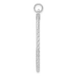 SS Rh-plt Engraveable Round with Rope Polished Front/Satin Back Disc - Image 2