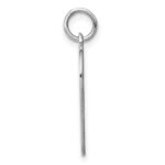 SS Rh-plt Engraveable Heart Polished Front/Satin Back Disc Charm - Image 2