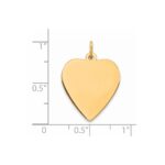 Sterling Silver GP Engraveable Heart Polished Disc Charm - Image 3