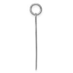 SS Rh-plt Engraveable Heart Polished Front/Satin Back Disc Charm - Image 2