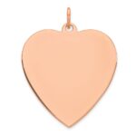 Sterling Silver RG Plated Eng. Heart Polish Front/Satin Back Disc Charm