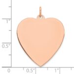 Sterling Silver RG Plated Engraveable Heart Polished Front/Satin Back Disc - Image 2