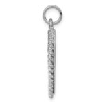 Sterling Silver Rh-plt Engraveable Heart Polished Front/Back Disc Charm - Image 2