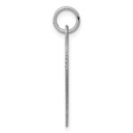 SS Rh-plt Engraveable Heart Polished Front/Satin Back Disc Charm - Image 2