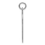 Sterling Silver Rhodium-plated Engraveable Heart Disc Charm - Image 2
