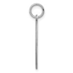 SS Rh-plt Engraveable Round Polished Front/Satin Back Disc Charm - Image 2