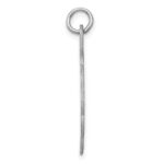 Sterling Silver Rh-plt Engraveable Polished Front/Satin Back Disc Charm - Image 2