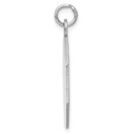 SS Rh-plt Engraveable Octagon Polished Front/Satin Back Disc Charm - Image 2
