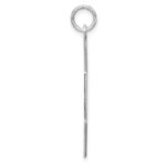 SS Rh-plt Engraveable Octagon Polished Front/Satin Back Disc Charm - Image 2