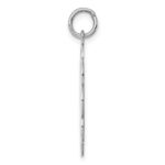 Sterling Silver Rh-plt Engraveable Polished Front/Satin Back Disc Charm - Image 2