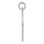 Sterl Silver Rh-plt Engraveable Oval Polished Front/Satin Back Disc Charm - Image 2