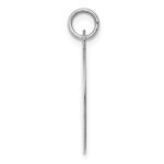 Sterling Silver Rhod-plate Eng. Oval Polish Front/Back Disc Charm - Image 2