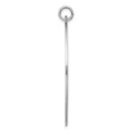 Sterl Silver Rh-plt Engraveable Oval Polished Front/Satin Back Disc Charm - Image 2