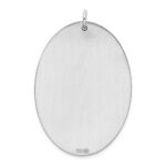 Sterl Silver Rh-plt Engraveable Oval Polished Front/Satin Back Disc Charm - Image 6