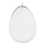 Sterling Silver Rh-plt Engraveable Polished Front/Satin Back Disc Charm