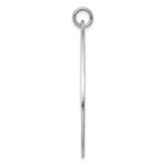 Sterling Silver Rh-plt Engraveable Polished Front/Satin Back Disc Charm - Image 2