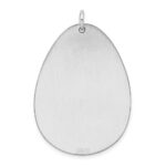 Sterling Silver Rh-plt Engraveable Polished Front/Satin Back Disc Charm - Image 5