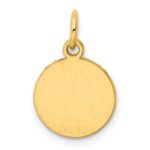 Sterling Silver GP Engraveable Round Polished Disc Charm - Image 5