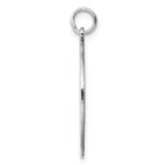 Sterling Silver Rhod-plated ENG. Round Polish Front/Satin Back Disc Charm - Image 2