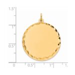 Sterling Silver GP Engraveable Round Polished Disc Charm - Image 4