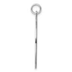 Sterling Silver Rhod-plated ENG. Round Polish Front/Satin Back Disc Charm - Image 2