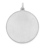 Sterling Silver Rhod-plated ENG. Round Polished Front/Back Disc Charm - Image 6