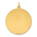 Sterling Silver GP Engraveable Round Polished Disc Charm - Image 5